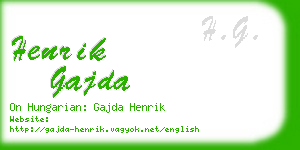 henrik gajda business card